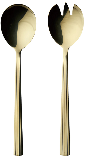 Набір столових приборів для салату Aida RAW Champagne золотистий 2 шт (5709554146343) - зображення 1