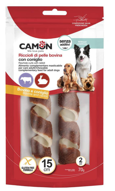 Ласощі для собак Camon з кроликом 2 шт 70 г (8019808226194) - зображення 1