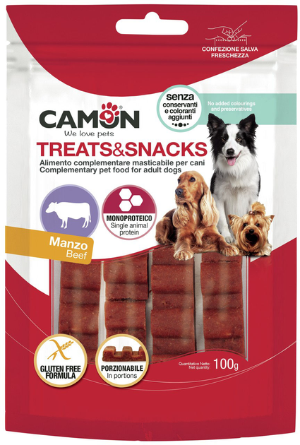 Przysmak dla psów Camon Treats and Snacks z wołowiny 100 g (8019808209470) - obraz 1