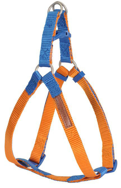 Шлея для собак Camon Bicolor Синьо-помаранчева 25 мм 60-100 см (8019808204512) - зображення 1
