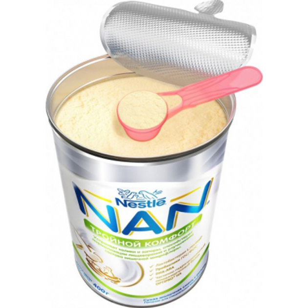 Дитяча суміш Nestle NAN Потрійний комфорт від народження, 400 г (7613035351462) - зображення 6