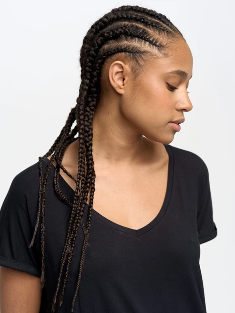 Koszulka damska w serek Big Star Valeria 906 L Czarna (5900714390655) - obraz 4