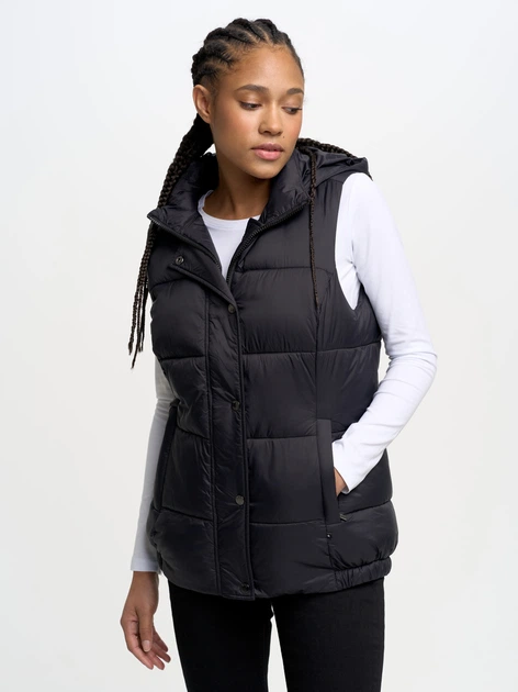 Теплий жилет жіночий Big Star Pixana 906 M Чорний (5900714552275) - зображення 2