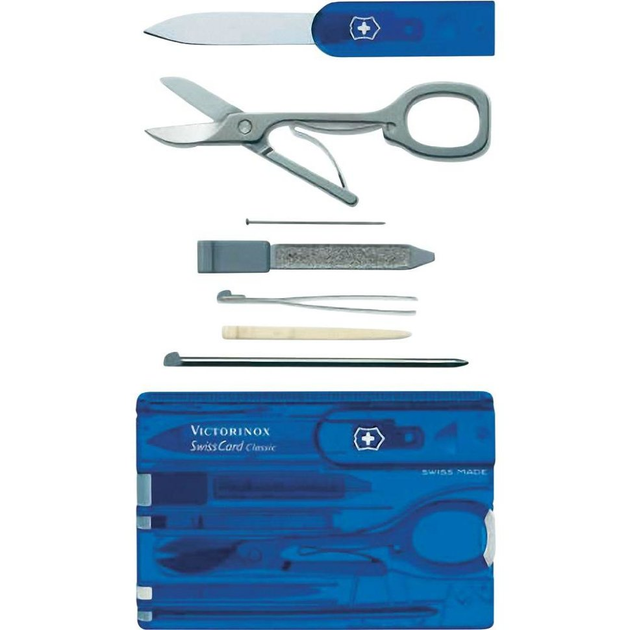 Складной швейцарский нож-карта Victorinox SwissCard Sapphire 10 in 1 Vx07122.T2 - изображение 2