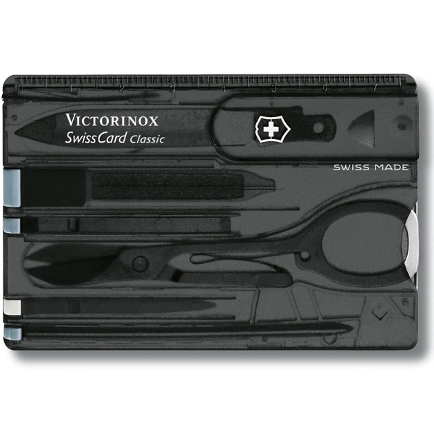 Складной швейцарский нож-карта Victorinox SwissCard Onyx 10 in 1 Vx07133.T3 - зображення 2