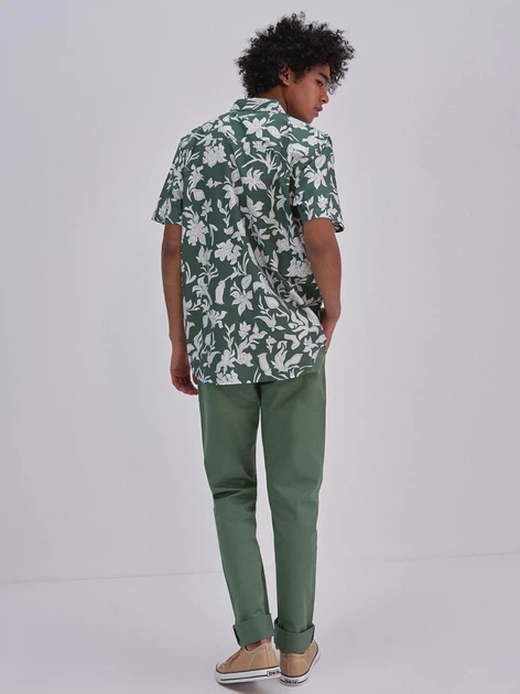 Spodnie regular fit męskie Big Star Hektor 110856303 W33L32 Zielone (5900714522599) - obraz 4