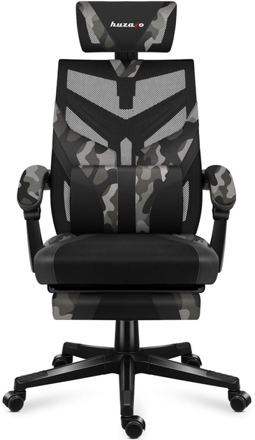 Геймерское игровое кресло Huzaro HZ-Combat 5.0 Camo перфорированная обшивка с подставкой для ног - изображение 2