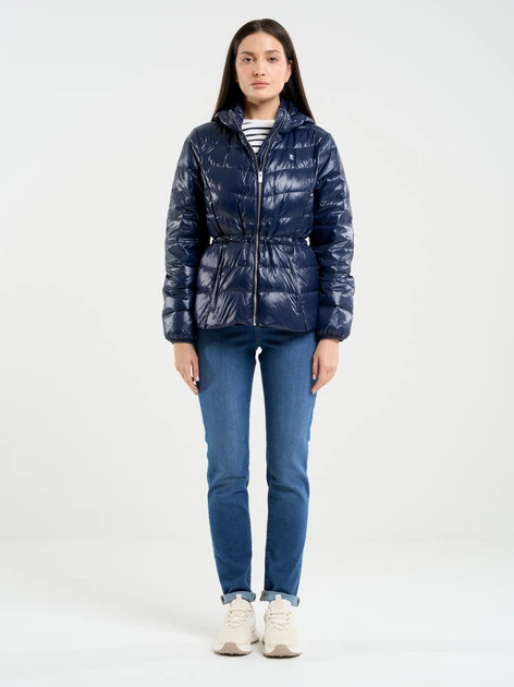 Куртка демісезонна подовжена з капюшоном жіноча Big Star Anissa-403 S Темно-синя (5900714701659) - зображення 4
