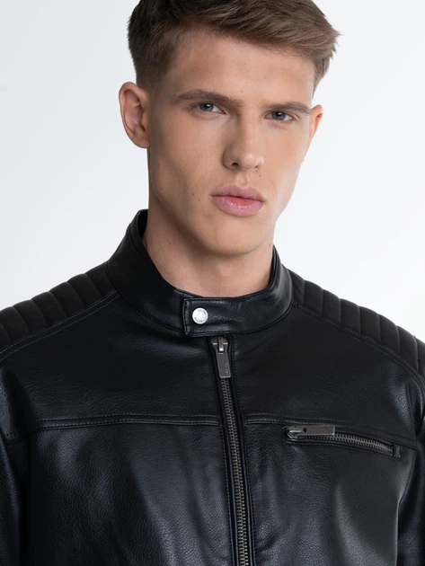 Kurtka skórzana męska Big Star Faris-906 M Czarna (5900714701901) - obraz 6