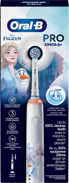 Электрическая зубная щетка Oral-B Pro 3 Junior 6+ Frozen (8006540774724) - изображение 2