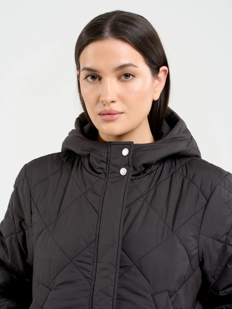 Куртка демісезонна коротка з капюшоном жіноча Big Star Pery-906 M Чорна (5900714713805) - зображення 6