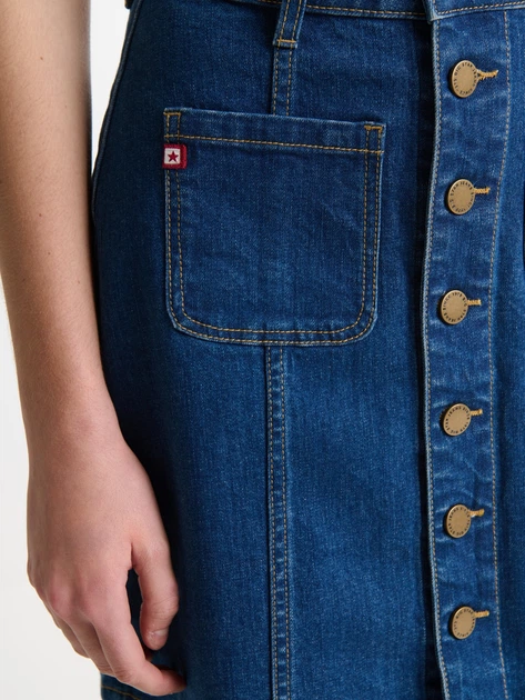 Spódnica trapezowa damska jeansowa Big Star ALMRA W26 Blue (5900714699079) - obraz 4