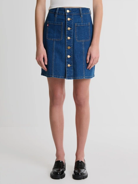 Спідниця джинсова міні літня жіноча Big Star ALMRA W26 Синя (5900714699079) - зображення 5