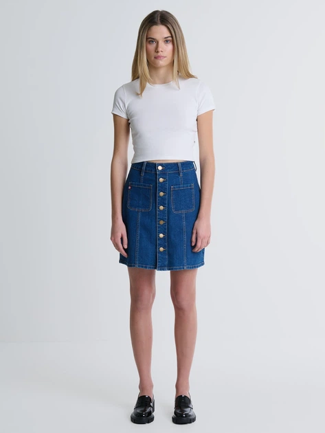 Спідниця джинсова міні літня жіноча Big Star ALMRA W26 Синя (5900714699079) - зображення 6