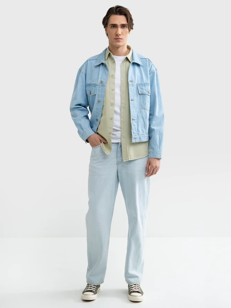 Сорочка бавовняна чоловіча Big Star SZAKES XL Зелена (5900714714413) - зображення 6