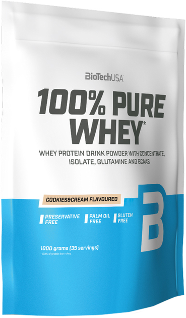 Протеїн Biotech 100% Pure Whey 1000 г Печиво з вершками (5999076238231) - зображення 1
