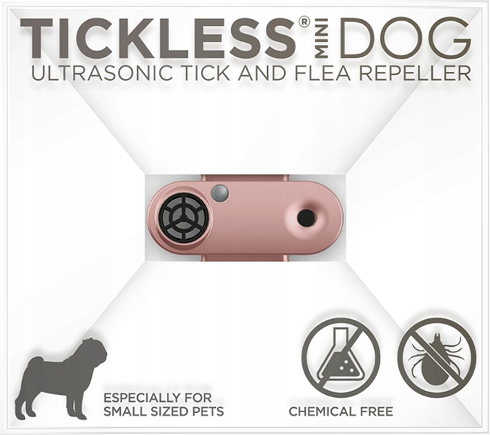 Odstraszacz kleszczy dla psów Tickless Pet Mini chargeable Rosegold (5999566450242) - obraz 1