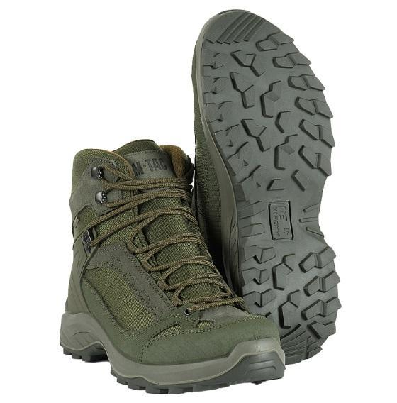 Высокие трекинговые ботинки M-Tac Осенне-зимняя обувь 36 Зеленые (Alop) - изображение 1
