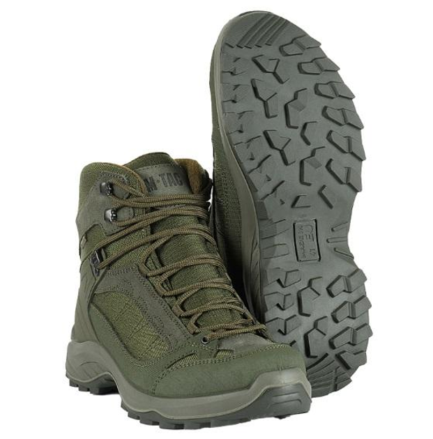 Высокие трекинговые ботинки M-Tac Осенне-зимняя обувь 38 Зеленые (Alop) - изображение 1