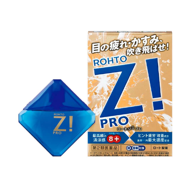 Очні краплі з вітаміном B6 і алантоїном освіжаючі Rohto Z! PRO 12мл - зображення 1