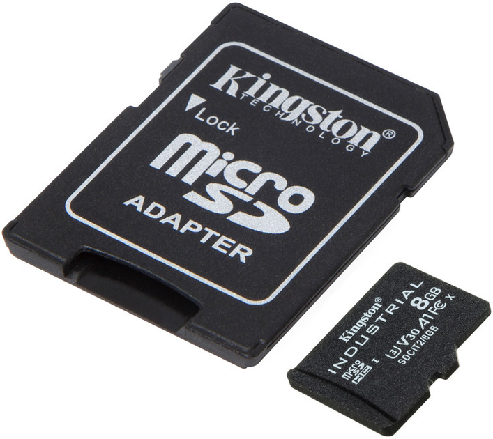 Kingston microSDHC 8GB Industrial Class 10 UHS-I V30 A1 + SD-адаптер (SDCIT2/8GB) - изображение 2