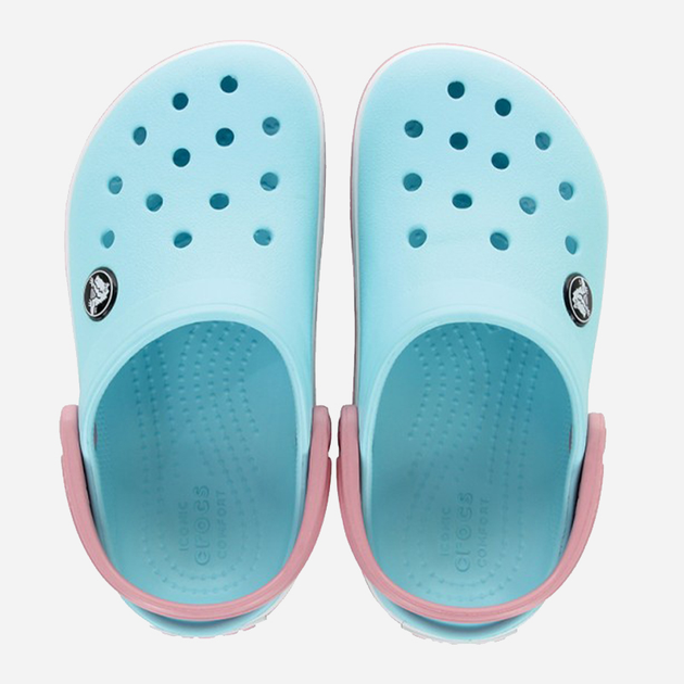 Дитячі крокси-сабо для дівчинки Crocs 207005-4S3 21-22 (C5) Мятний/Розовий (191448710498) - зображення 4