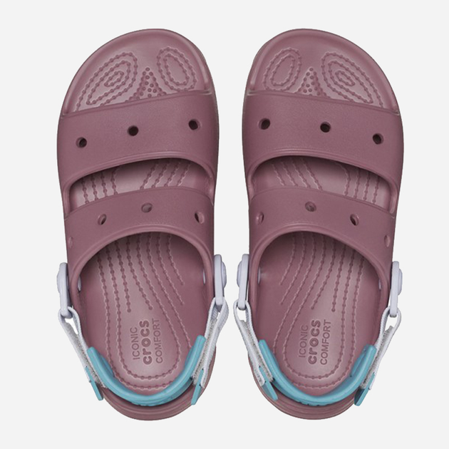 Sandały chłopięce Crocs 207707-5PG 36-37 (J4) Bordowe (196265557387) - obraz 4