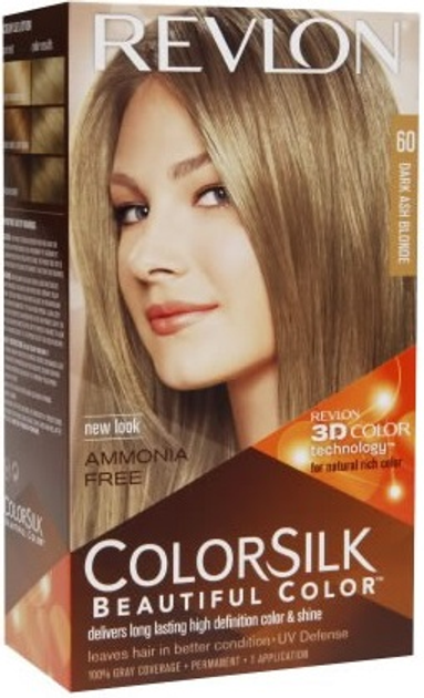 Farba kremowa z utleniaczem do włosów Revlon Professional Colorsilk Ammonia Free 60 Dark Ash Blonde 60 ml (309978695608) - obraz 1