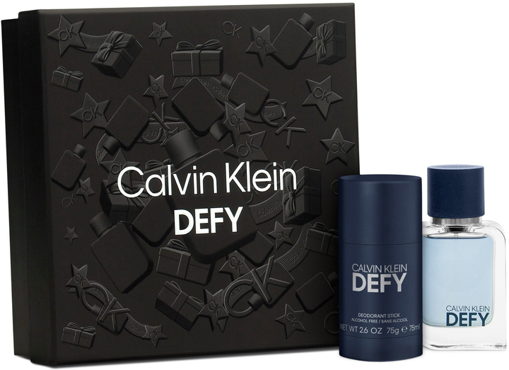 Набір чоловічий Calvin Klein Defy Туалетна вода 50 мл + Кульковий дезодорант 75 мл (5709927552375) - зображення 1