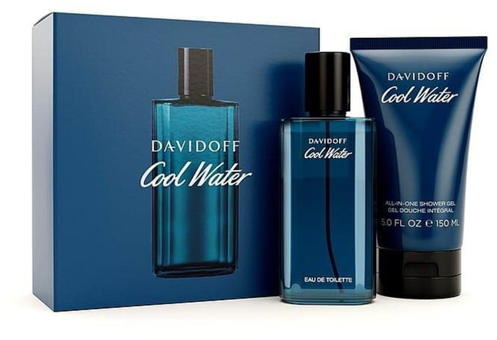 Zestaw męski Davidoff Cool Water Man Woda toaletowa 75 ml + Żel pod prysznic 150 ml (5709927370535) - obraz 1