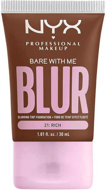 Podkład do twarzy NYX Professional Makeup Bare With Me Blur Tint Foundation 21 Rich 30 ml (0800897234492) - obraz 1