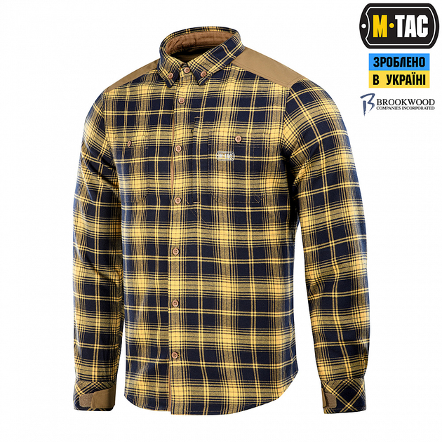 M-Tac рубашка Redneck Shirt Navy Blue/Yellow S/L - изображение 1