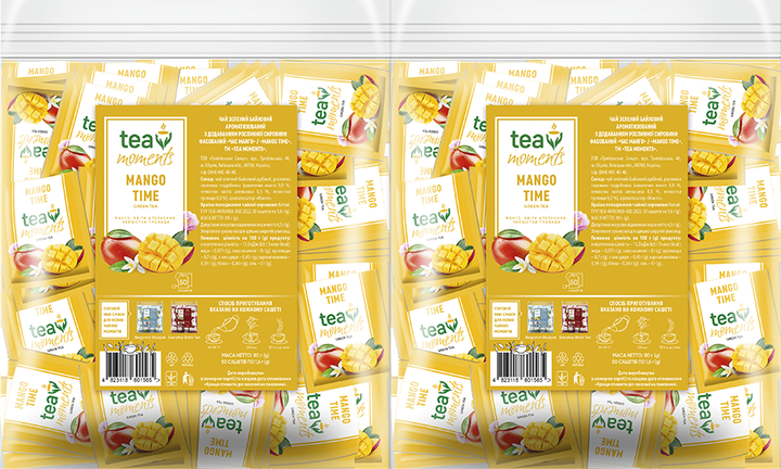 Акція на Упаковка зеленого чаю Tea Moments Mango Time 50 сашетів х 2 шт від Rozetka