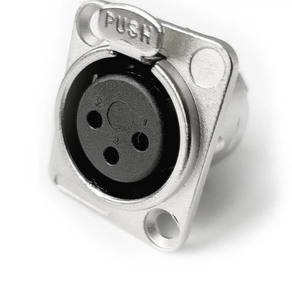 Панельный разъем XLR-P3F D-посадка гнездо 3 контакта пайка MOCO (КНР) - Фото 2 Панельный разъем XLR-P3F D-посадка гнездо 3 контакта пайка MOCO (КНР) - изображение 2