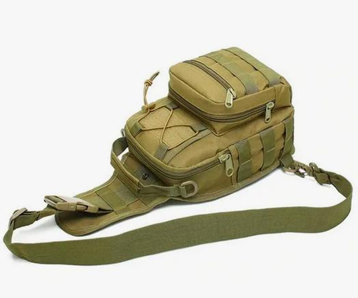 Армійська сумка-рюкзак Пісочна через плече для військових - зображення 2