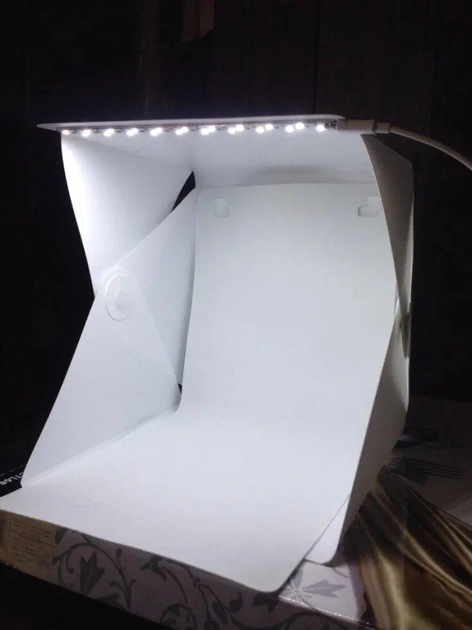 Лайткуб лайтбокс фотобокс фотокуб мини фотостудия для предметной съемки 40x40x40 cм с фонами 2 шт (476557-Prob) - Фото 2 Лайткуб лайтбокс фотобокс фотокуб мини фотостудия для предметной съемки 40x40x40 cм с фонами 2 шт (476557-Prob) - изображение 2