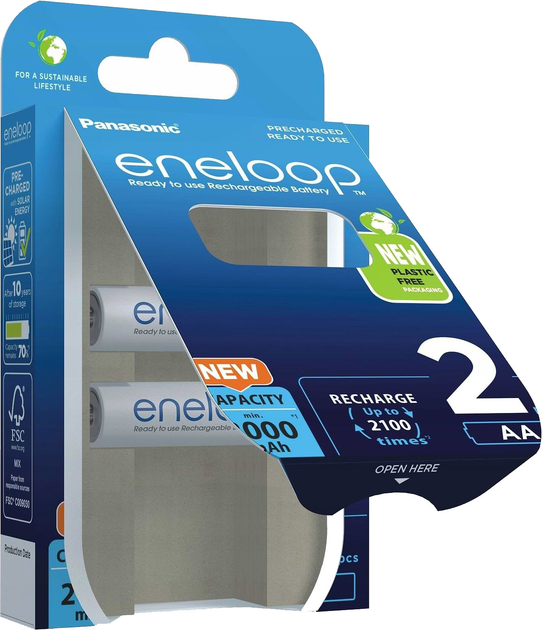 Акумулятор Panasonic Eneloop AA 2000 2BP mAh NI-MH (BK-3MCDE/2BE) - зображення 3
