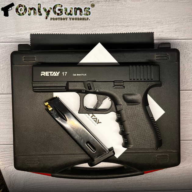 Стартовый пистолет Retay Arms Glock 17, Глок 17 под холостой патрон 9мм, Сигнальный, Шумовой - изображение 1