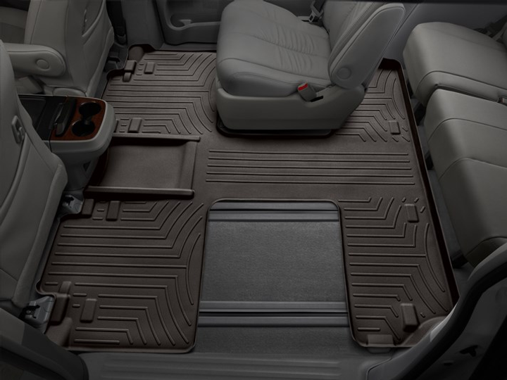 Акція на Автокилимок на другий-третій ряди, 7 місць WeatherTech 3D лайнери Toyota Sienna (2013-2020) Какао від Rozetka