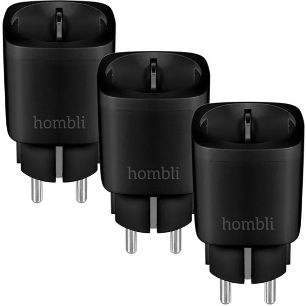 Gniazdko inteligentne Hombli Smart Socket Promo Pack Black 3 szt (HBPP-0205) - obraz 1