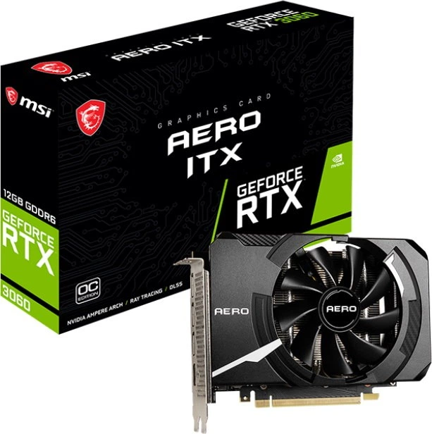 Відеокарта MSI RTX 3060 12GB Aero ITX (RTX 3060 AERO ITX 12G) (GDDR6, 192 bit, PCI-E 4.0 x16) - зображення 2