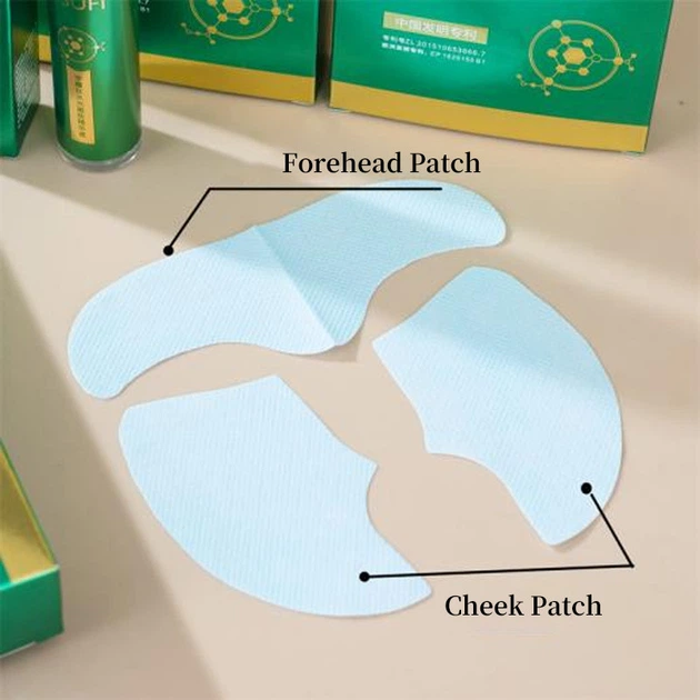 Растворимые коллагеновые&nbsp;патчи для лица Collagen Patch + сыворотка спрей активатор для расстворения патчей Polypeptide Collagen Patch Cheek And Forehead and Hydrating Essence Combination - изображение 3