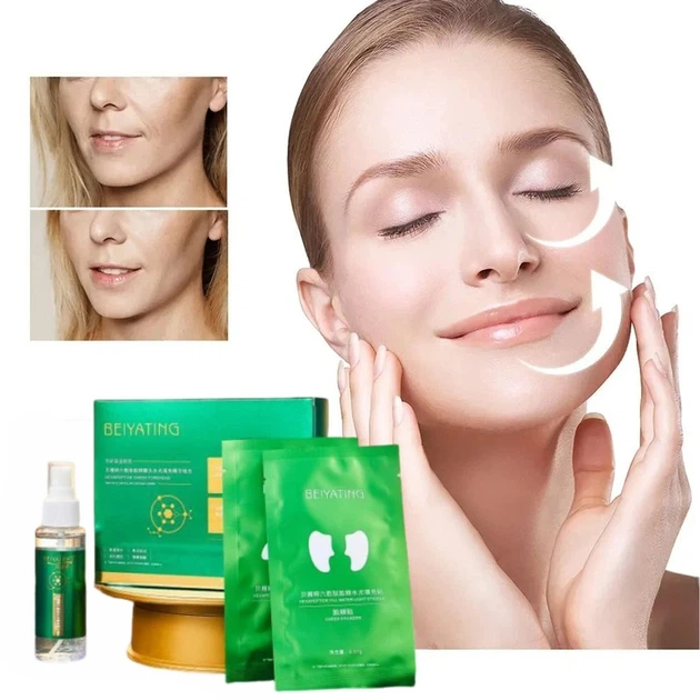Растворимые коллагеновые&nbsp;патчи для лица Collagen Patch + сыворотка спрей активатор для расстворения патчей Polypeptide Collagen Patch Cheek And Forehead and Hydrating Essence Combination - изображение 5