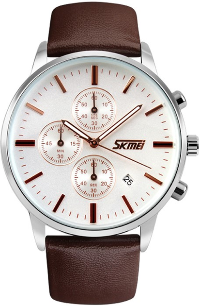 Фото - Наручные часы SKMEI Чоловічий годинник  9103WTBN White-Brown 