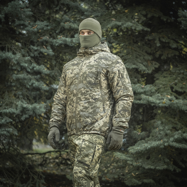 M-tac комплект ЗСУ тактична куртка, штани з наколінниками, кофта, термобілизна, рукавички 3XL - зображення 2