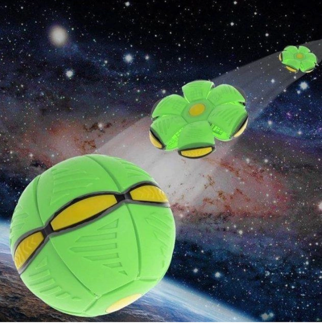 Мяч Flat Ball или летающий дискошар «нло» TOPA для игр на улице с фрисби Зеленый - изображение 4