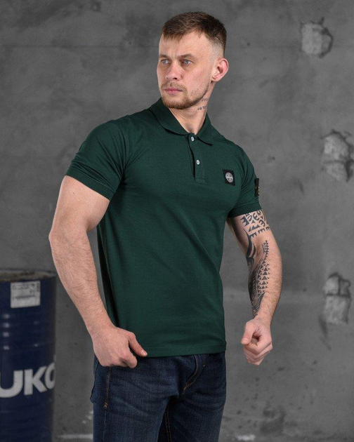 Футболка/Поло Stone Island green mini logo ВТ6843 M - зображення 2