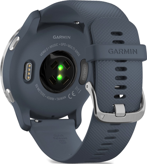 Smartwatch Garmin Venu 2 Silver Bezel with Granite Blue Case and Silicone Band (010-02430-10) - obraz 3