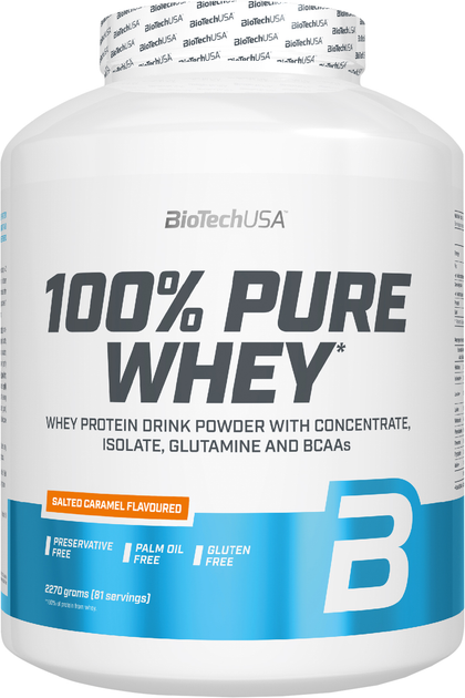 Протеїн Biotech 100% Pure Whey 2270 г Солона карамель (5999076238118) - зображення 1