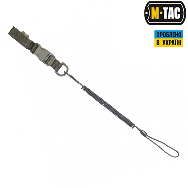 M-Tac шнур страховочный Lite комбинированый с D-кольцом и фастексом олива - изображение 1